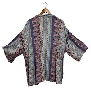 Knox Rose Boho Kimono Cardigan XL XXL Open Front Festival Layer Duster